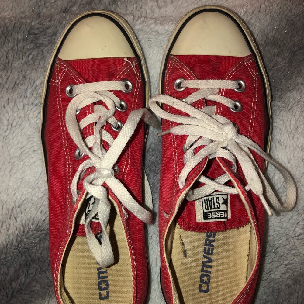 Red classic low- top converse